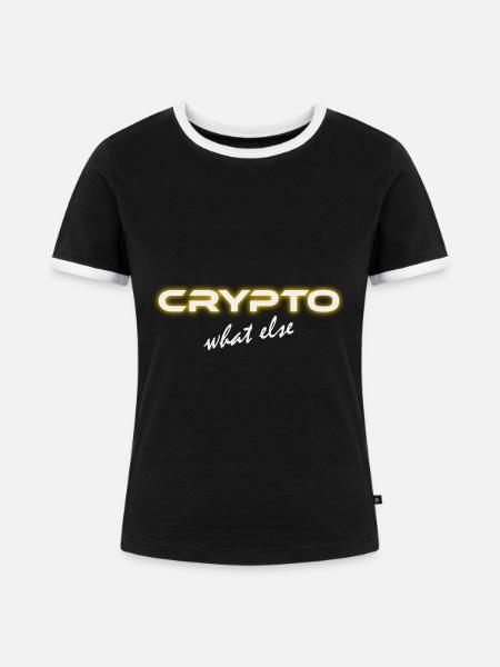 Crypto Trader What Else - Frauen Kontrast-T-Shirt - Schwarz/Weiß