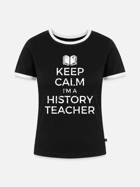 Geschichtslehrer - Frauen Kontrast-T-Shirt - Schwarz/Weiß
