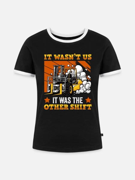 Gabelstapler - Frauen Kontrast-T-Shirt - Schwarz/Weiß