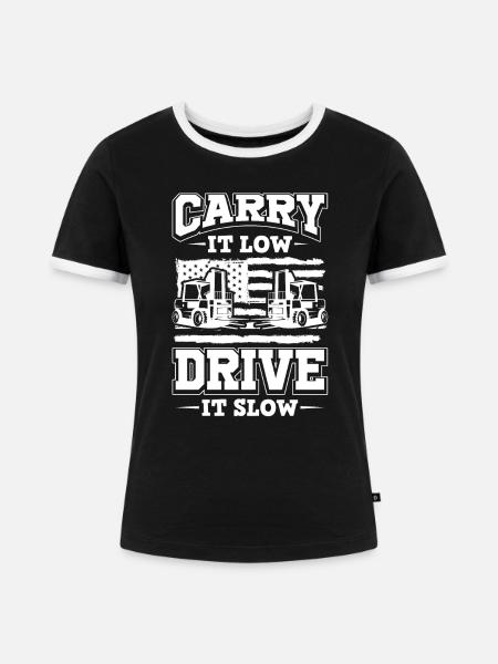 Gabelstapler - Frauen Kontrast-T-Shirt - Schwarz/Weiß