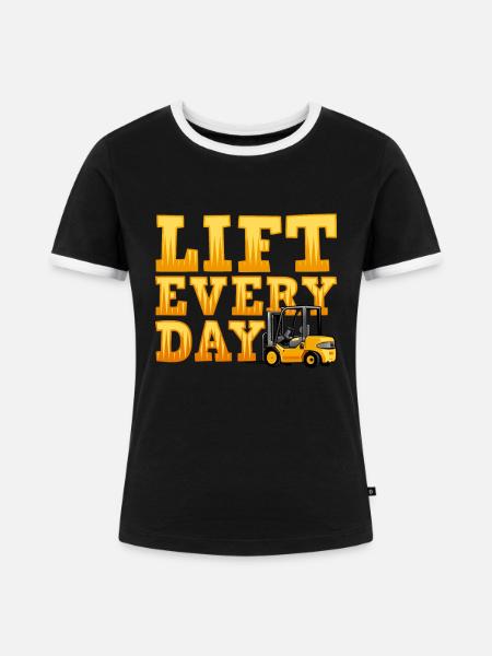 Gabelstapler - Frauen Kontrast-T-Shirt - Schwarz/Weiß