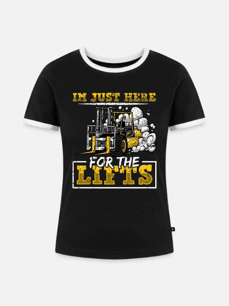 Gabelstapler - Frauen Kontrast-T-Shirt - Schwarz/Weiß