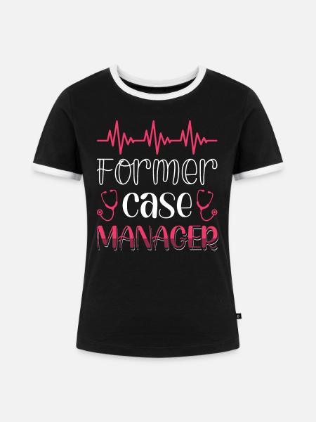 Ehemaliger Case Manager - Frauen Kontrast-T-Shirt - Schwarz/Weiß