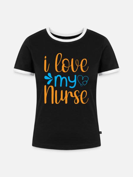 KRANKENSCHWESTER Pflegerin - Frauen Kontrast-T-Shirt - Schwarz/Weiß