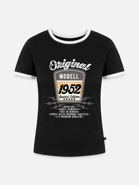 Modell 1952 - Frauen Kontrast-T-Shirt - Schwarz/Weiß