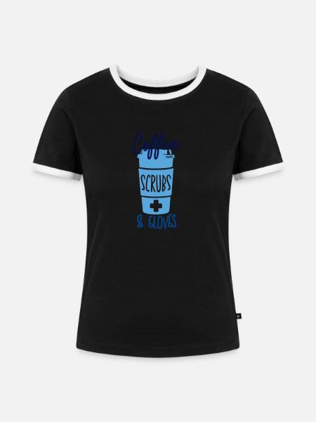 KRANKENSCHWESTER Pflegerin - Frauen Kontrast-T-Shirt - Schwarz/Weiß