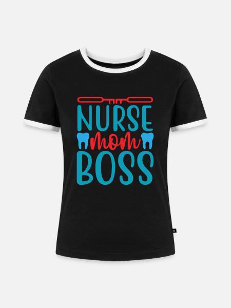 KRANKENSCHWESTER Pflegerin - Frauen Kontrast-T-Shirt - Schwarz/Weiß