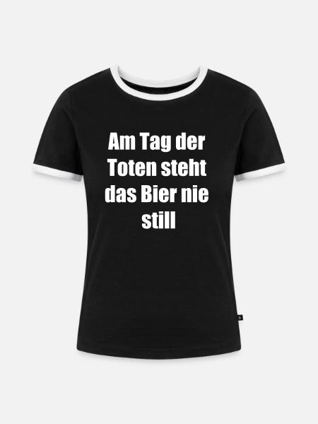 Allerseelen Geschenk - Frauen Kontrast-T-Shirt - Schwarz/Weiß
