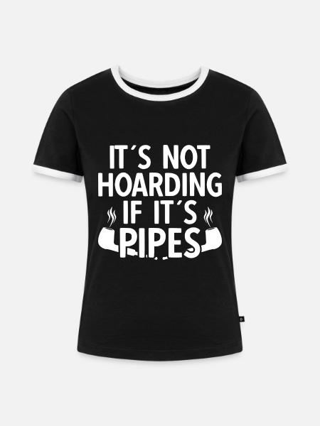Rohre Rohre - Frauen Kontrast-T-Shirt - Schwarz/Weiß