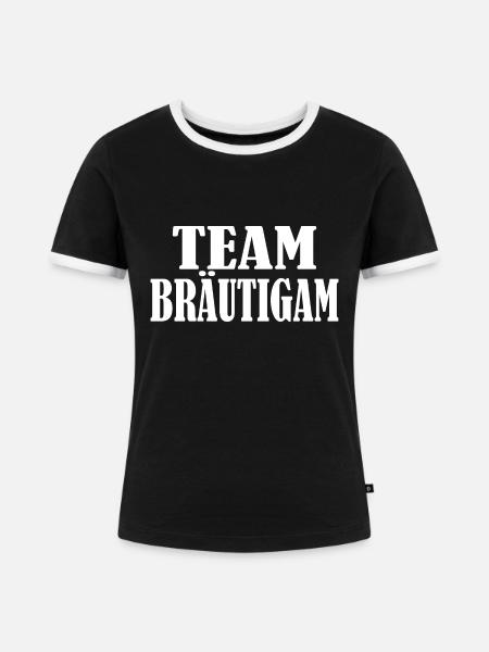 Team Bräutigam - Frauen Kontrast-T-Shirt - Schwarz/Weiß