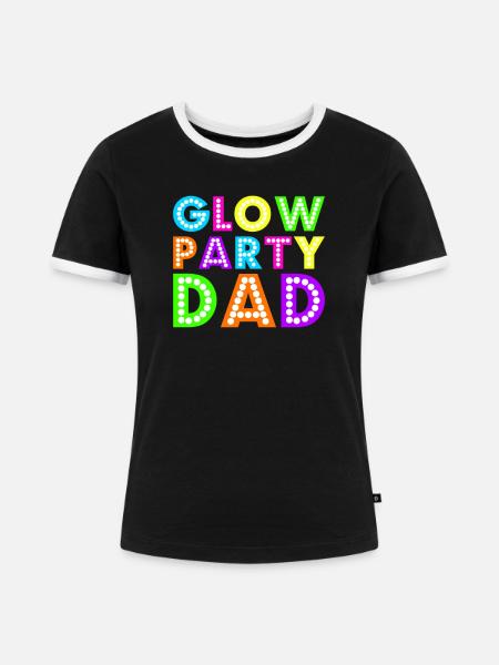 Glühender Party-Vati - Frauen Kontrast-T-Shirt - Schwarz/Weiß