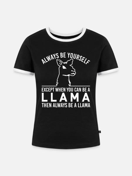 Always Be Yourself - Frauen Kontrast-T-Shirt - Schwarz/Weiß