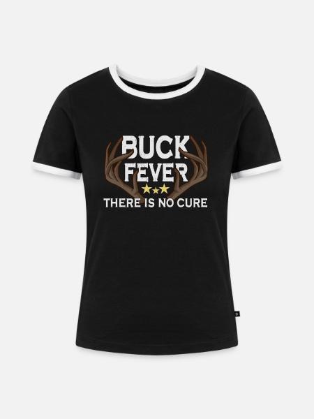 Hirschjagd Hirschjäger Jagdsaison Bockjagd - Frauen Kontrast-T-Shirt - Schwarz/Weiß