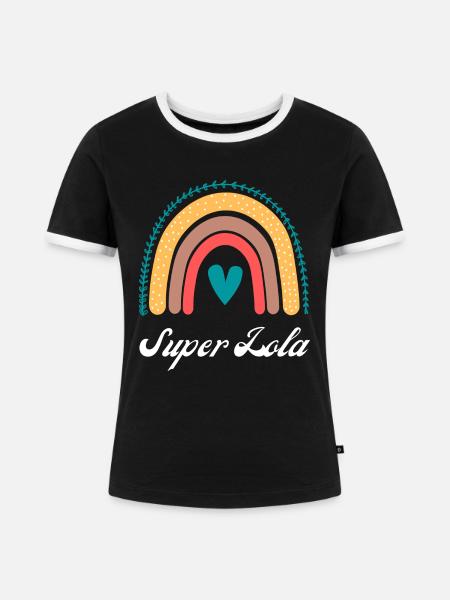 Super Lola - Frauen Kontrast-T-Shirt - Schwarz/Weiß