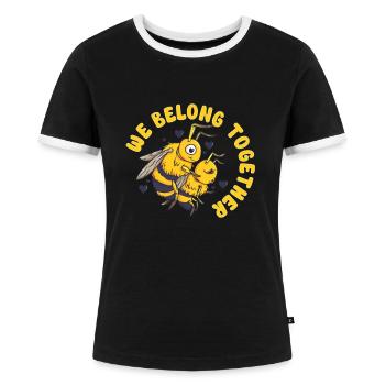 Honigbienen-imkerei Imker Honigbienen-bienenhaus - Frauen Kontrast-T-Shirt - Schwarz/Weiß - Vorne - Selfina (174cm)