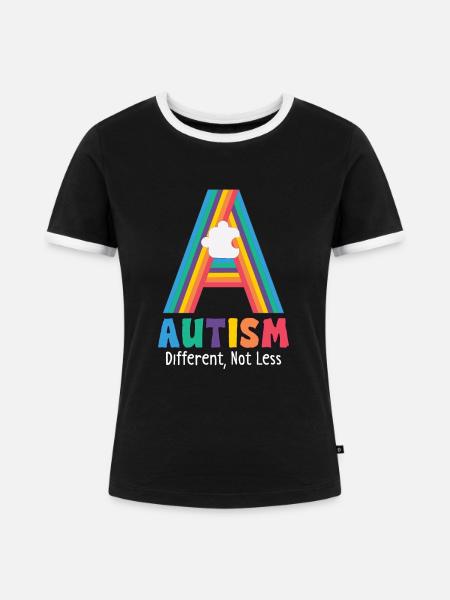 Autismus-bewusstsein Autismus-krankheit - Frauen Kontrast-T-Shirt - Schwarz/Weiß