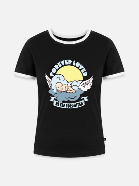 Säuglingsverlust, Fehlgeburt, Bewusstsein, - Frauen Kontrast-T-Shirt - Schwarz/Weiß