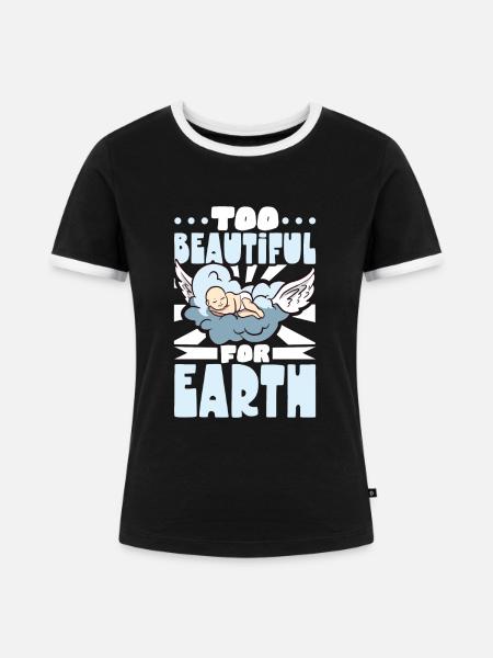 Säuglingsverlust, Fehlgeburt, Bewusstsein, - Frauen Kontrast-T-Shirt - Schwarz/Weiß
