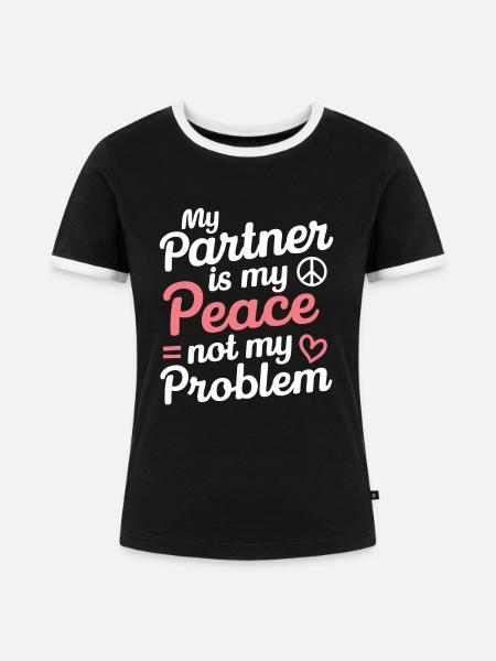 Sensibilisierung Für Häusliche Gewalt - Frauen Kontrast-T-Shirt - Schwarz/Weiß