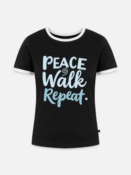 Silten Geweise Achtsamkeitspraxis Technischfrei - Frauen Kontrast-T-Shirt - Schwarz/Weiß