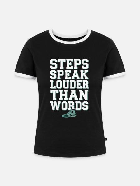 Silten Geweise Achtsamkeitspraxis Technischfrei - Frauen Kontrast-T-Shirt - Schwarz/Weiß
