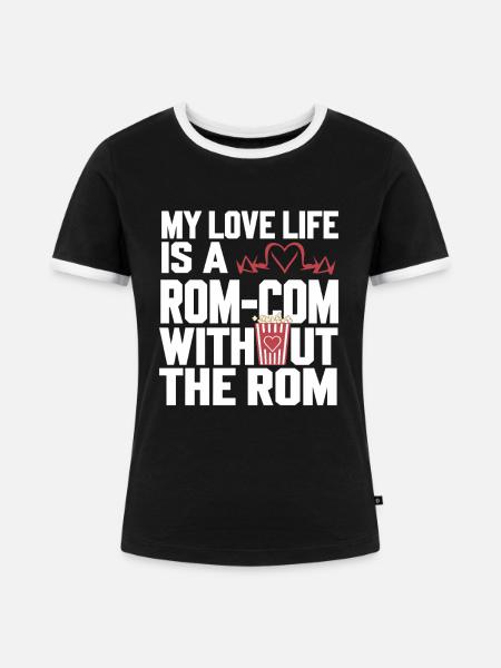 Dating-katastrophenkomödie Lustig Scheitert - Frauen Kontrast-T-Shirt - Schwarz/Weiß