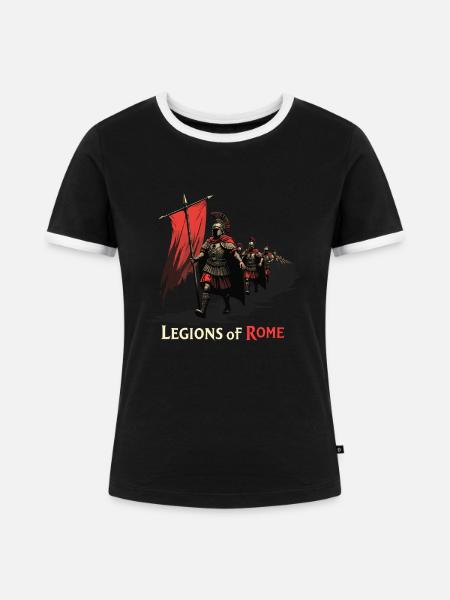Geschichtsinteressierte Antikes Rom Enthusiasten - Frauen Kontrast-T-Shirt - Schwarz/Weiß