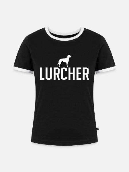 Lurcher Hunderasse Hunde Wilsigns - Frauen Kontrast-T-Shirt - Schwarz/Weiß