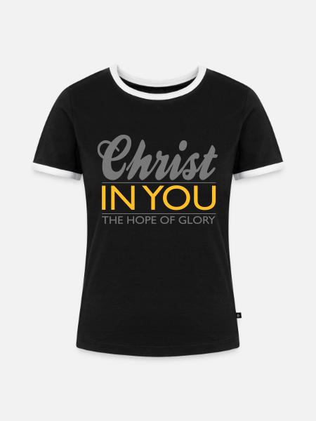 Christ in you - Frauen Kontrast-T-Shirt - Schwarz/Weiß