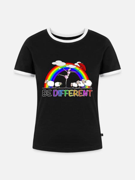be different - Einzigartig - Frauen Kontrast-T-Shirt - Schwarz/Weiß