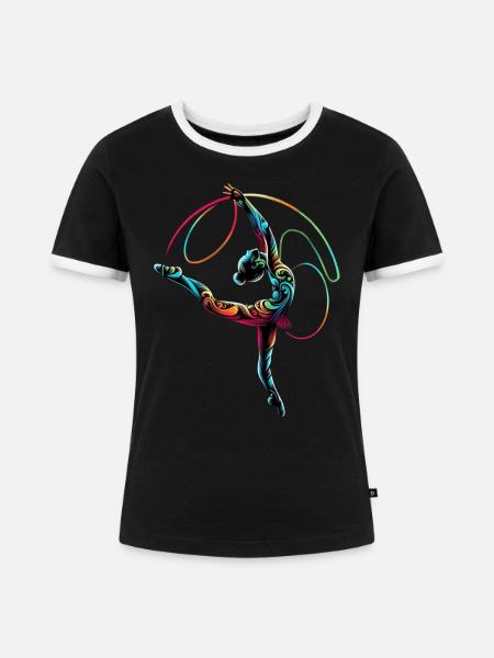 Dance - Frauen Kontrast-T-Shirt - Schwarz/Weiß