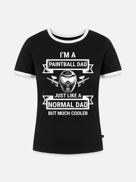 Paintball Airsoft - Frauen Kontrast-T-Shirt - Schwarz/Weiß