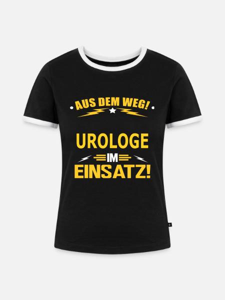 UROLOGE - Frauen Kontrast-T-Shirt - Schwarz/Weiß