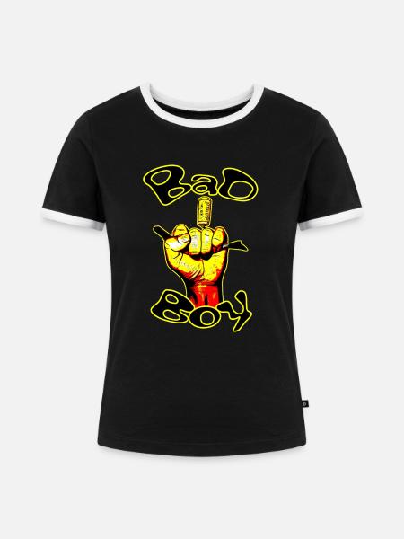 Der böse Junge - Frauen Kontrast-T-Shirt - Schwarz/Weiß