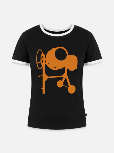 mischer - Frauen Kontrast-T-Shirt - Schwarz/Weiß