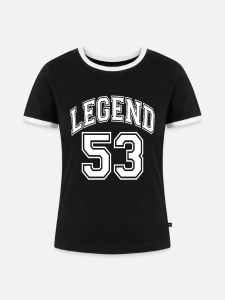 Legend 53 - Frauen Kontrast-T-Shirt - Schwarz/Weiß