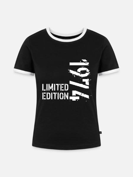 LIMITIERTE AUFLAGE 1974 - Frauen Kontrast-T-Shirt - Schwarz/Weiß