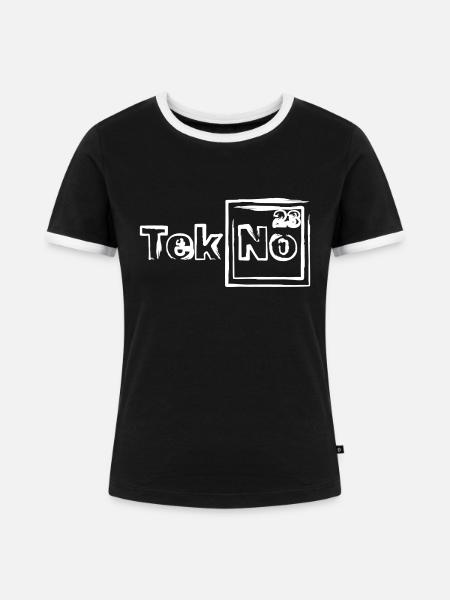tekno 23 - Frauen Kontrast-T-Shirt - Schwarz/Weiß