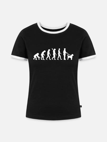 Goldendoodle - Frauen Kontrast-T-Shirt - Schwarz/Weiß