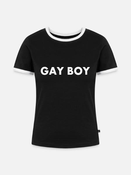 Gay boy - Frauen Kontrast-T-Shirt - Schwarz/Weiß