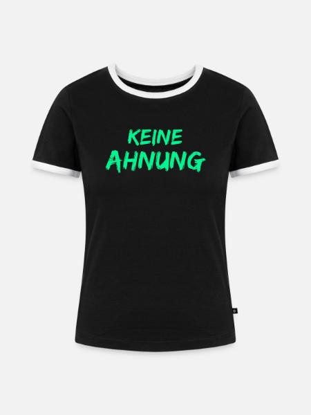 Keine Ahnung - Frauen Kontrast-T-Shirt - Schwarz/Weiß