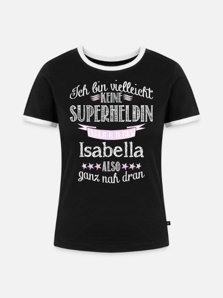 isabella - Frauen Kontrast-T-Shirt - Schwarz/Weiß