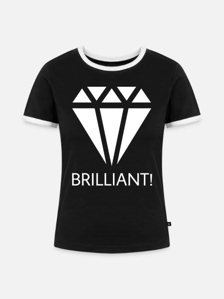 Brilliant - Frauen Kontrast-T-Shirt - Schwarz/Weiß