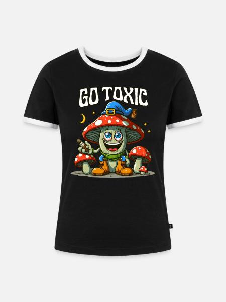 Werden Sie giftig - Frauen Kontrast-T-Shirt - Schwarz/Weiß