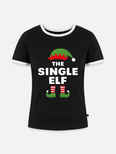 Der einzelne Elf - Frauen Kontrast-T-Shirt - Schwarz/Weiß