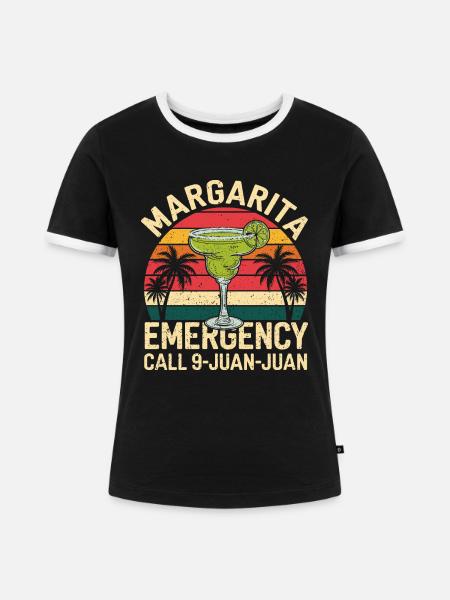 Spaßiger Cocktail-Spruch - Frauen Kontrast-T-Shirt - Schwarz/Weiß