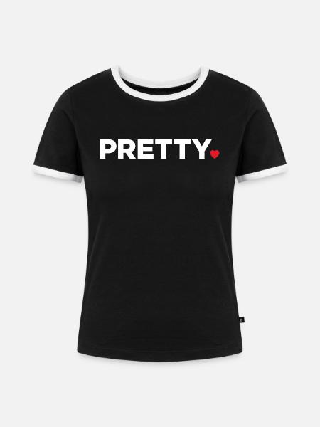 Hübsch - Frauen Kontrast-T-Shirt - Schwarz/Weiß