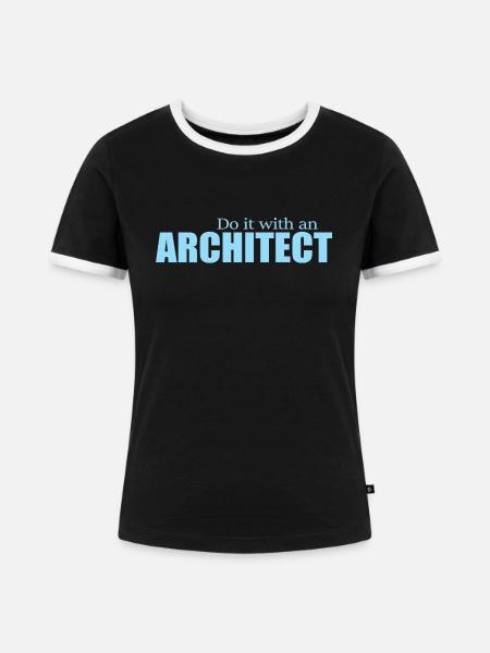 ARCHITECT - Frauen Kontrast-T-Shirt - Schwarz/Weiß
