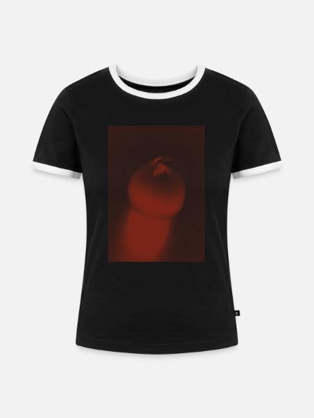 Zwiebel - Frauen Kontrast-T-Shirt - Schwarz/Weiß