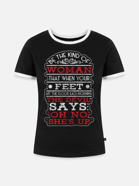 Frau Mädchenhaft Prinzessin - Frauen Kontrast-T-Shirt - Schwarz/Weiß